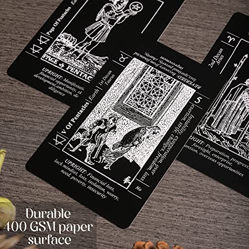 Sincerez Tarot Cards Deck for Beginners with Meanings On Them,Tarot Card with Guidebook (pink)