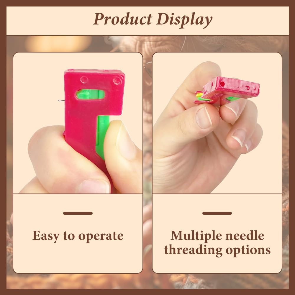 2024 New Plastic Needle Threaders,Automatic Needle Threader,Used to Quickly Thread The Thread Into The Needle Hole, Suitable for The Elderly and Those Who Like to Do Needlework(Random Color) (3 PCS)