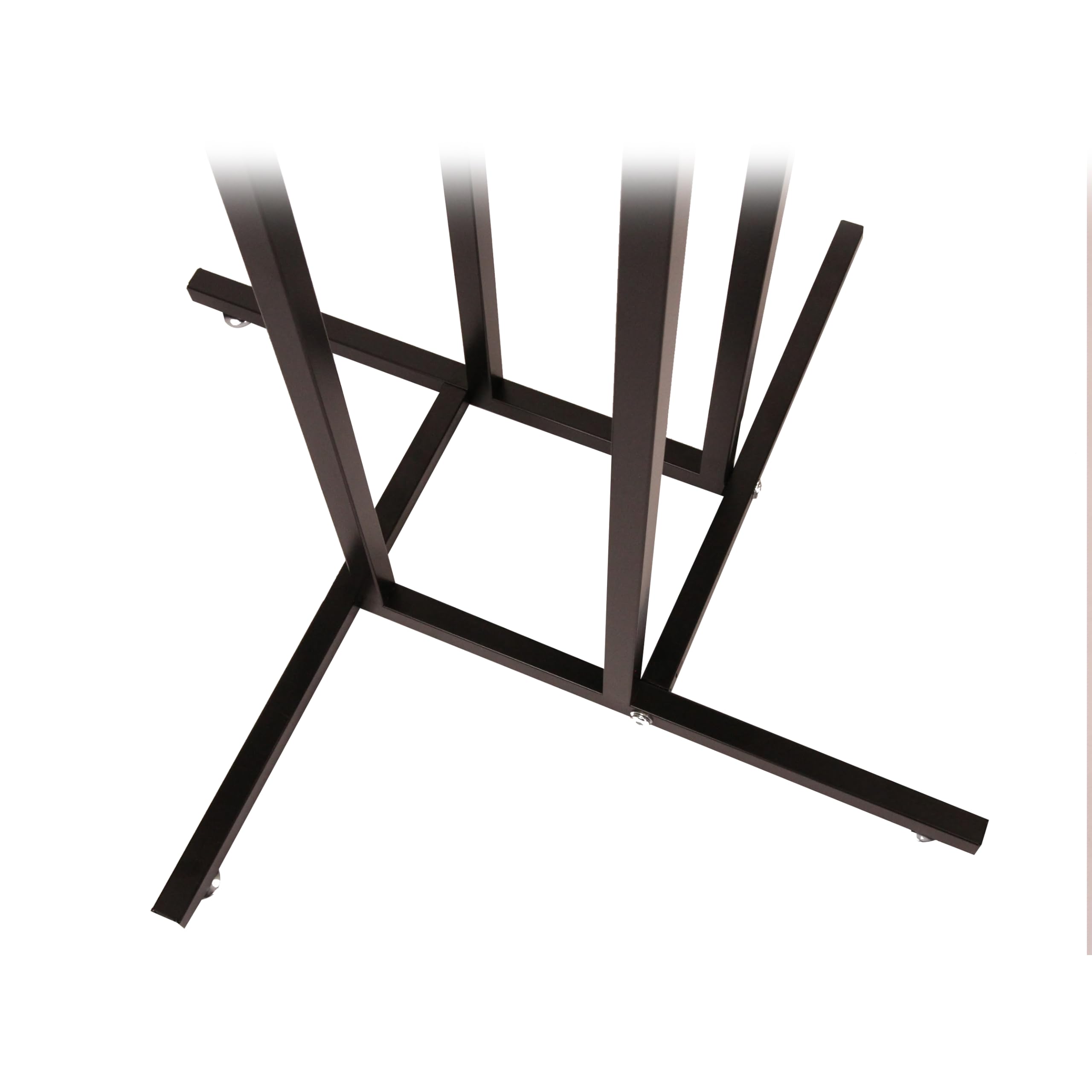 SSWBasics Black 4 Way Adjustable Clothing Rack with Slanted Arms - Retail Clothing Rack Display - Adjustable Height Arms from 48" to 72" Perfect for Clothing Stores