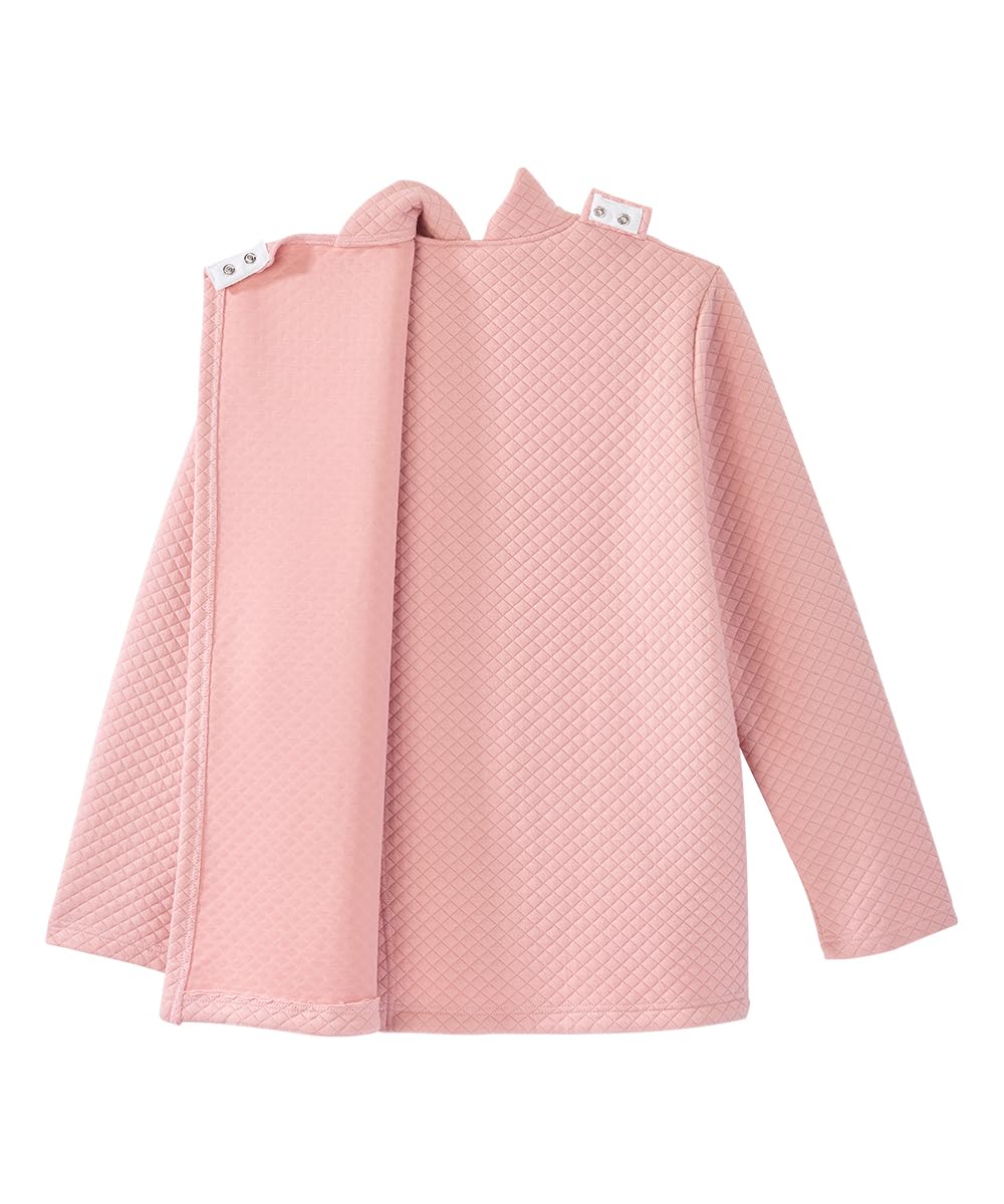 Women’s Easy Dressing Open Back Adaptive Half Zip Tracksuit Top - Pink LGE