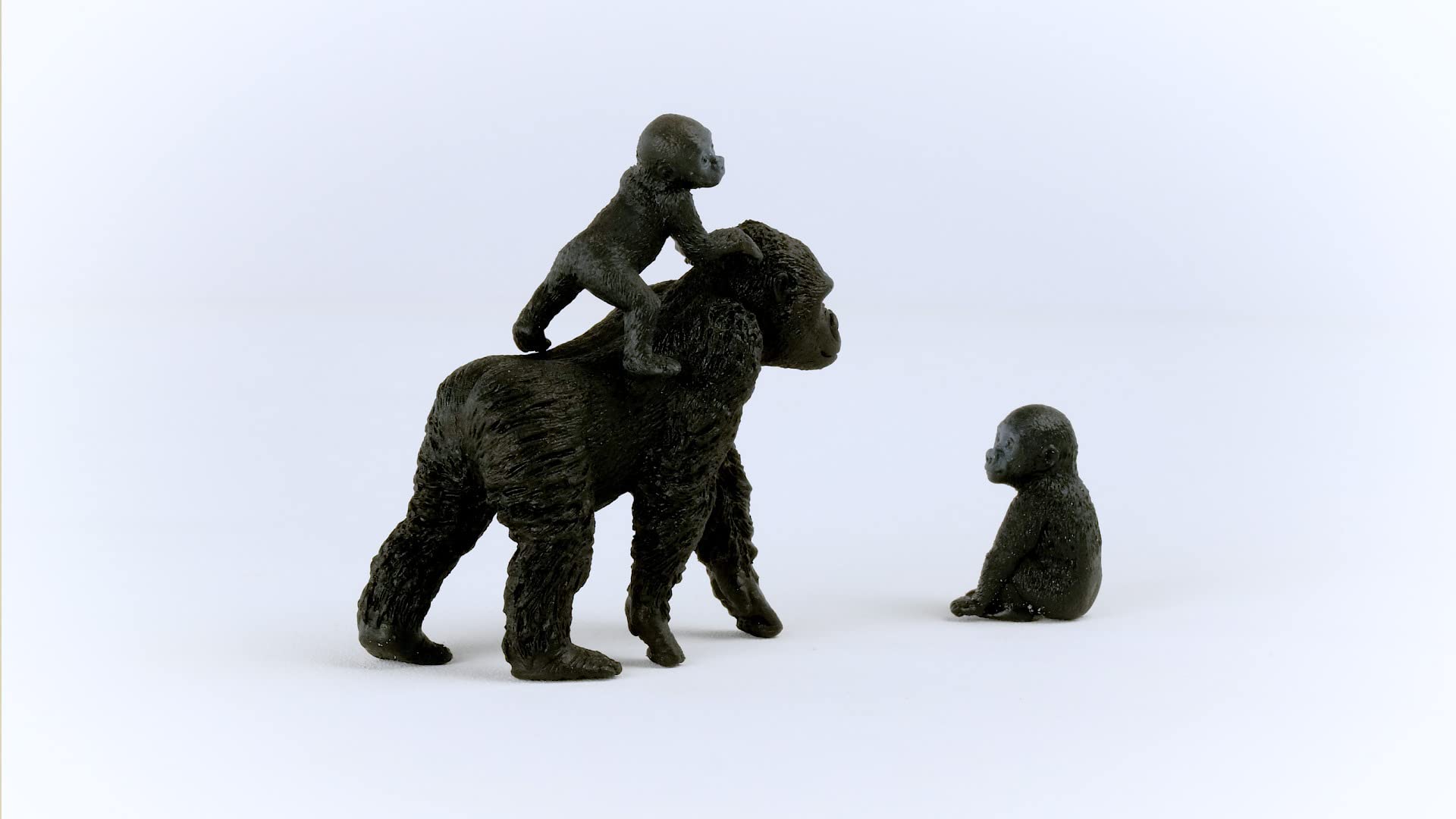 Schleich Wild Life, Monkey Jungle Animal Toys for Boys and Girls, Gorilla Family Set with Gorilla Mother and Babies, Ages 3+