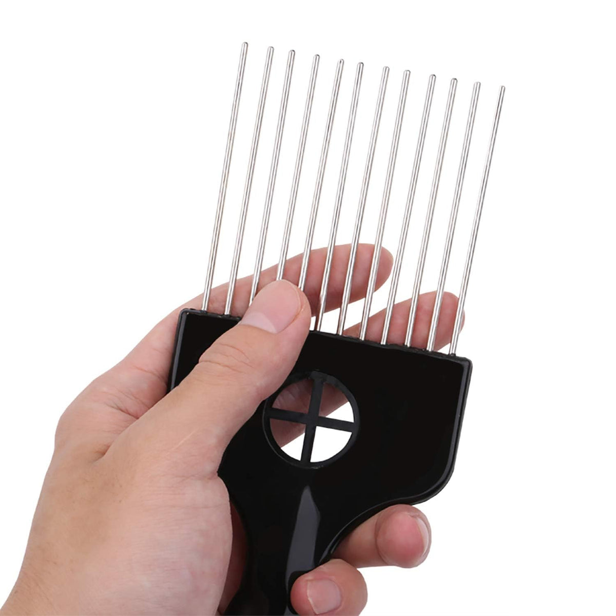 2 Pack Afro Pick, Hair Pick, Metal Pick Comb, Detangle Wig Braid Hair Styling Comb, Hair Comb Pick