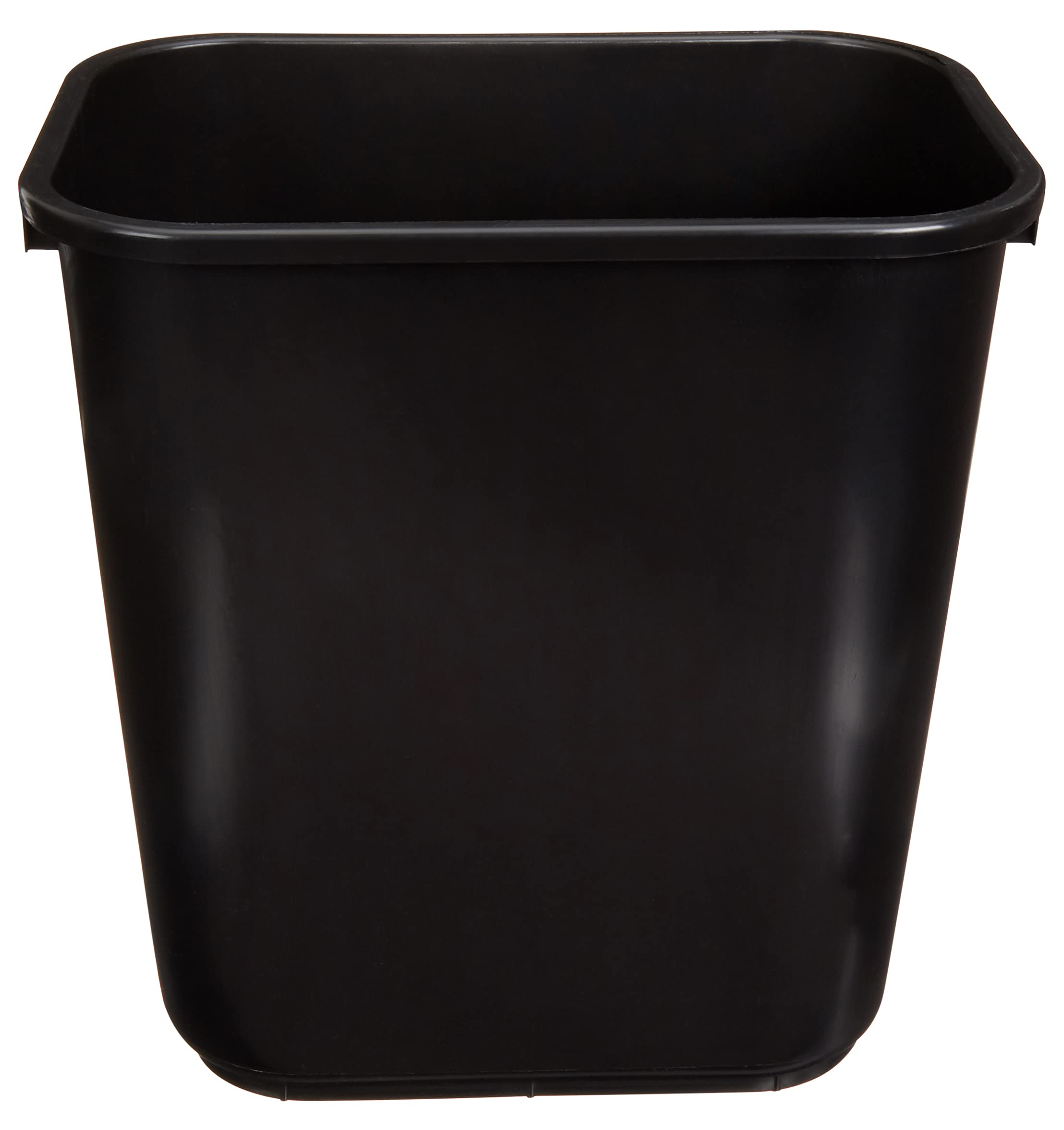 Amazon Basics Rectangular Commercial Office Wastebasket, 7 gallon (Pack of 2), Black (Previously AmazonCommercial brand)