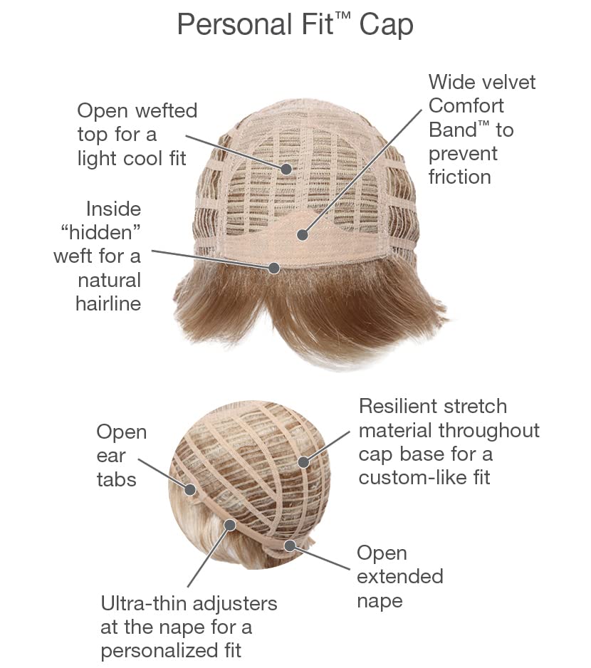 Gabor Aspire Short Layered Pixie Wig by Hairuwear, Petite Size Cap, G17+ Vanilla Mist