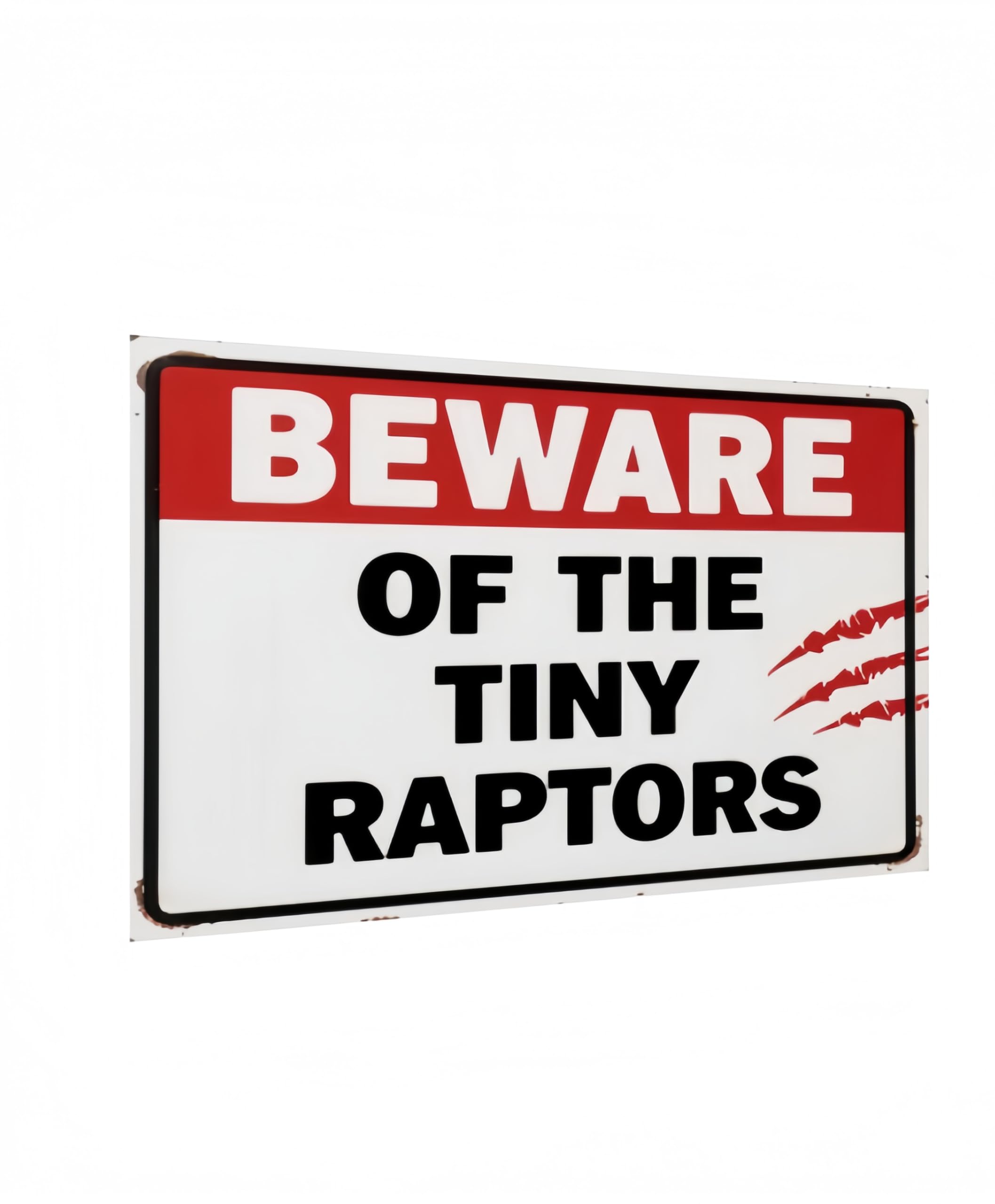 Carastora Chicken Warning Sign - Vintage Metal Tin Sign for Farm or Yard, Chicken Coop Wall Decor for Outdoor Barn, Garden Fence, 8x12 Inch