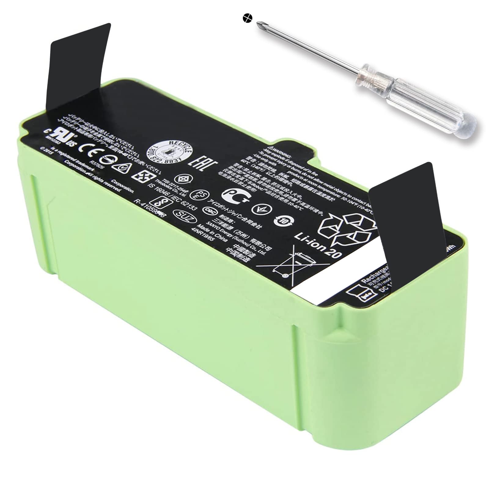 TsuLin for iRobot Replacement Parts Roomba 1800LI Lithium Ion Battery Compatible with Roomba 960 895 890 860 695 680 690 675 640 614 Series 4376392 14.4V 48Wh 3300mAh