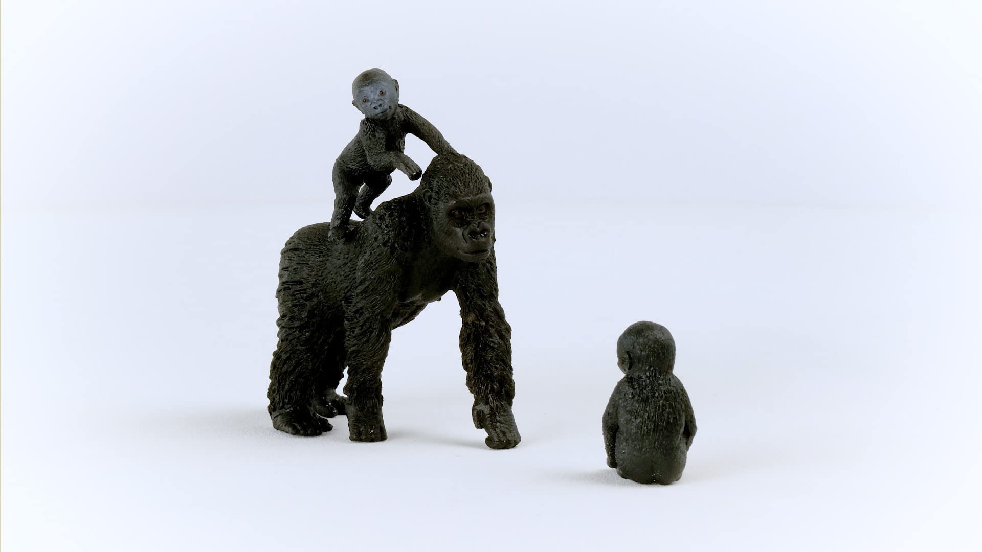Schleich Wild Life, Monkey Jungle Animal Toys for Boys and Girls, Gorilla Family Set with Gorilla Mother and Babies, Ages 3+