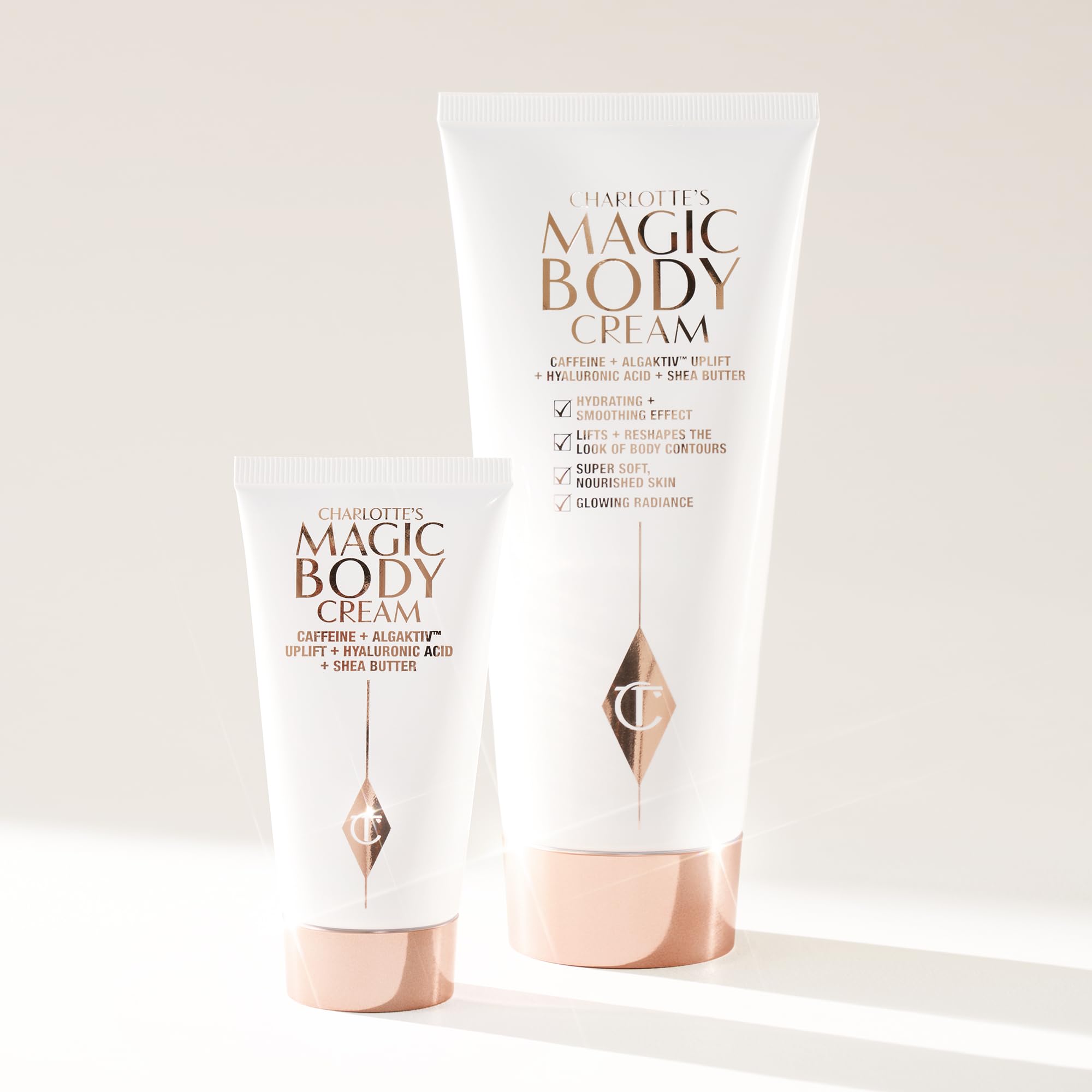 Charlotte Tilbury Magic Body Cream - Skin Tightening Cream for Body Enriched with Caffeine, Hyaluronic Acid & Shea Butter - Nourishes, Smooths & Hydrates Skin (50ml)