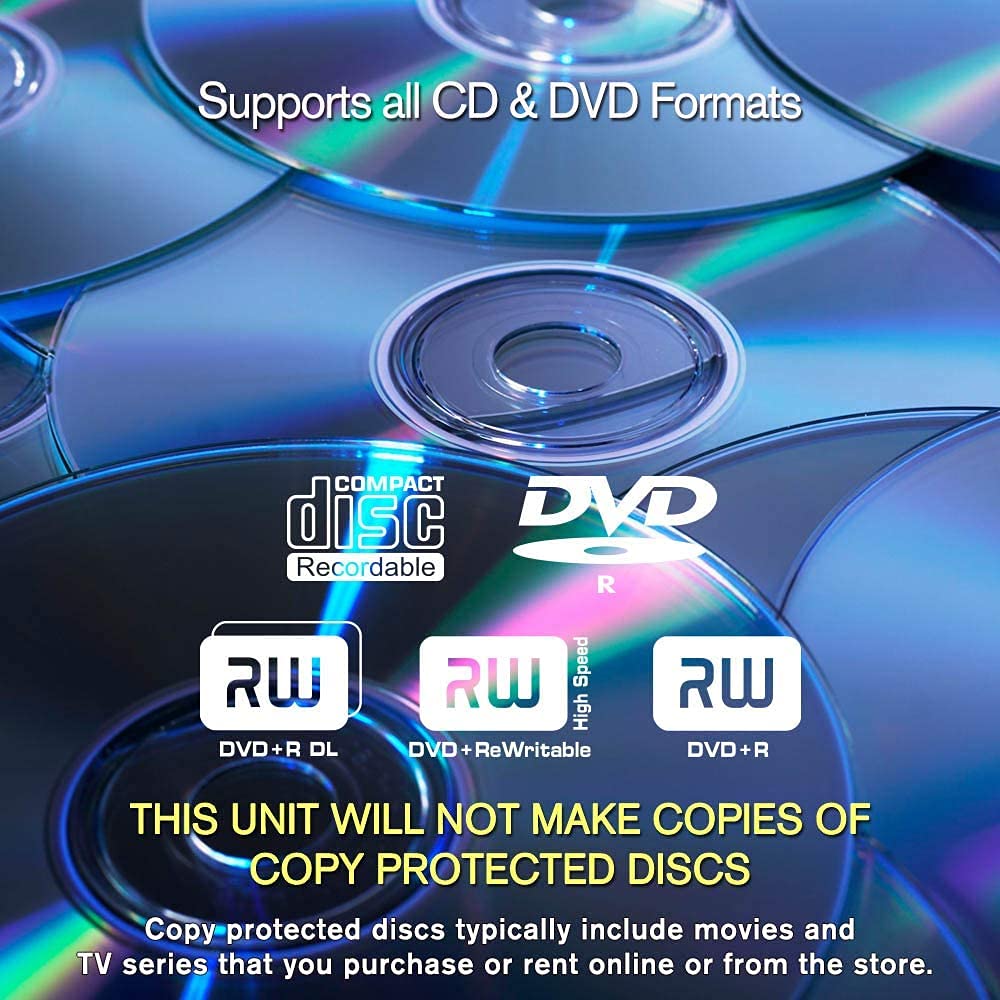 Vinpower Digital Standard 1 to 1 Target 24x DVD CD Disc Duplicator Tower SATA Optical Drives - Black