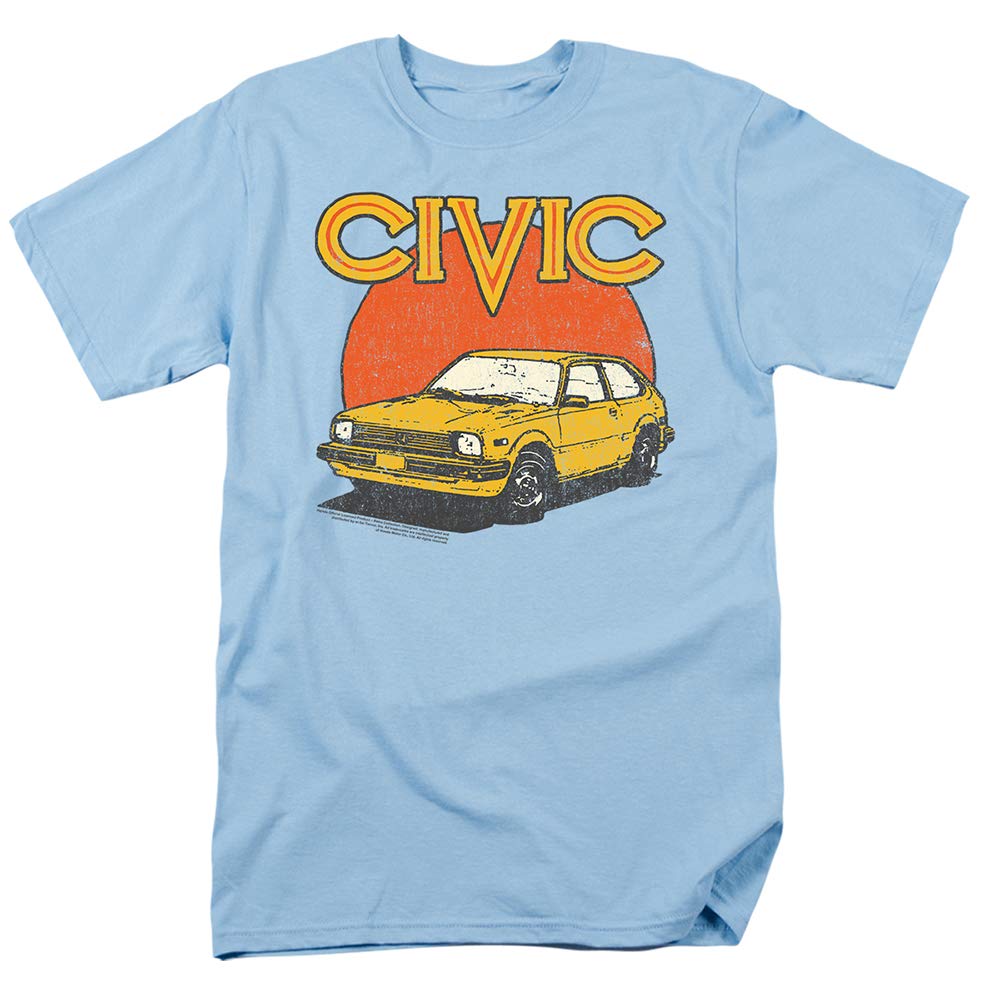 Honda Vintage Distressed Civic T Shirt & Stickers (X-Large)