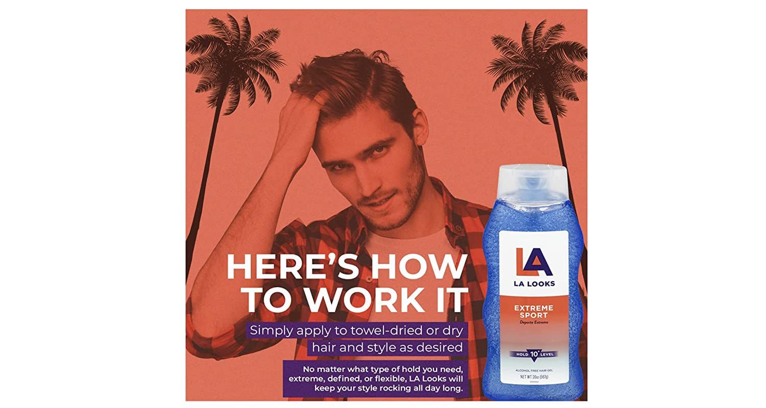 L.A. Looks Sport Activity Proof Power Gel, Mega X-Treme Hold 20 oz (Pack of1)
