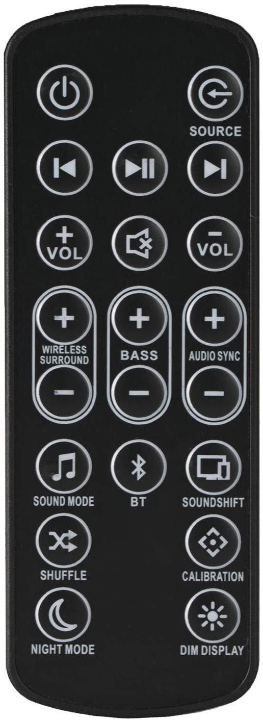 notiela Replacement Remote Control Compatible with JBL 5.1 3.1 2.1 Soundbar Remote for JBL Sound Bar 5.1 3.1 2.1 Remote Control with Battery