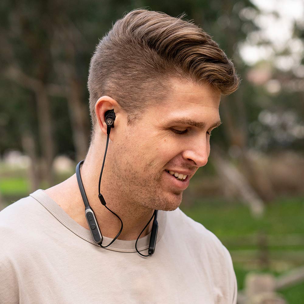 JLab Epic ANC Earbuds, Active Noise Canceling, Be Aware Audio, Bluetooth 5, 25+ Hour Battery Life, IP54 Sweat Resistant, Universal Music Control, Bluetooth Headphones, Black