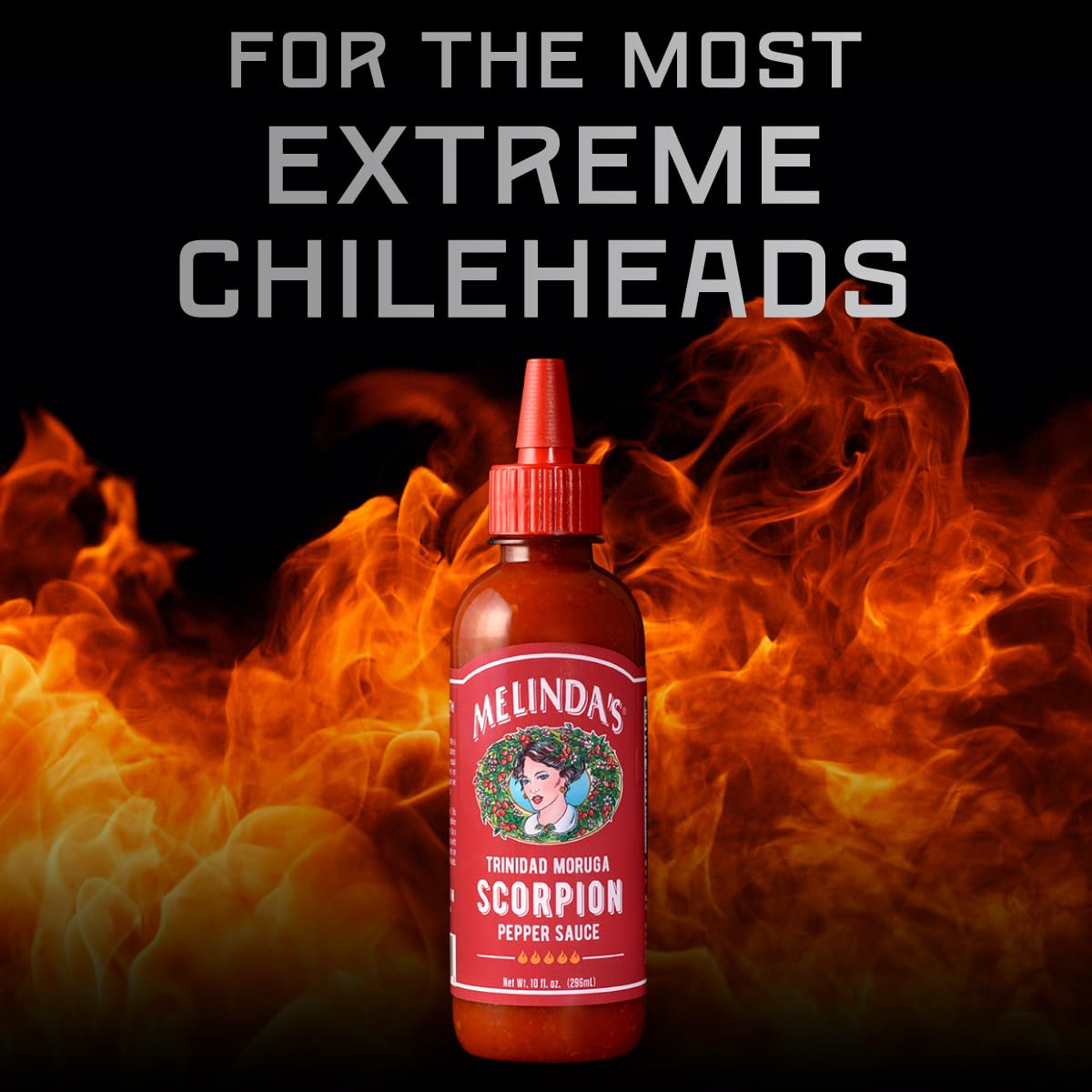 Melinda’s Scorpion Pepper Hot Sauce - Gourmet Scorpion Hot Sauce - Made with Trinidad Moruga Pepper, Carrots, Onion & Lime Juice - Keto, Vegan, Gluten Free - 10oz Squeeze, 1 Pack
