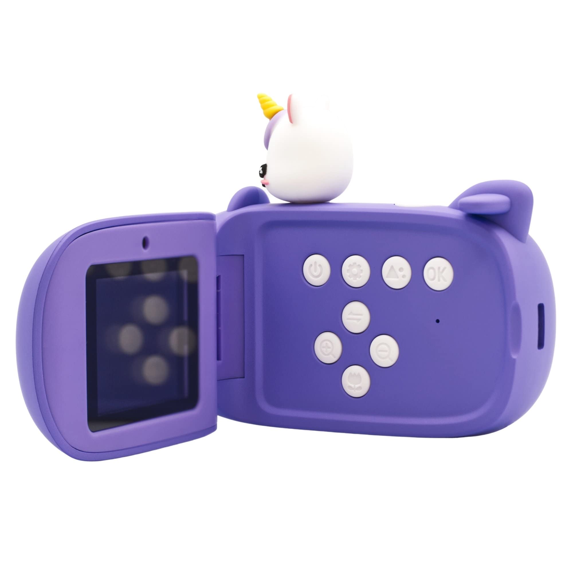 Kidamento Kids Digital Camera & Video Camcorder, Unique Air-Plane Design with Silicone Wristband, Selfie Camera, 32GB Memory Card Included, Neck Strap Doubles as Charging and USB Cable - Model V