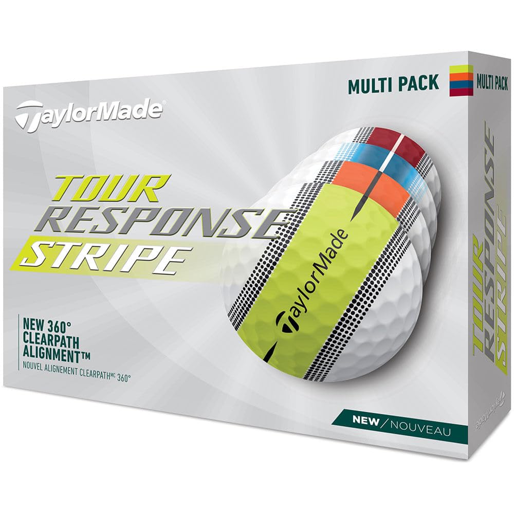 TaylorMade Men's Tour Response Stripe Golf Balls - Multi