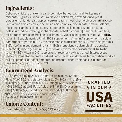 Merrick Healthy Grains Premium Adult Dry Dog Food, Wholesome and Natural Kibble, Healthy Weight Recipe - 4.0 lb. Bag