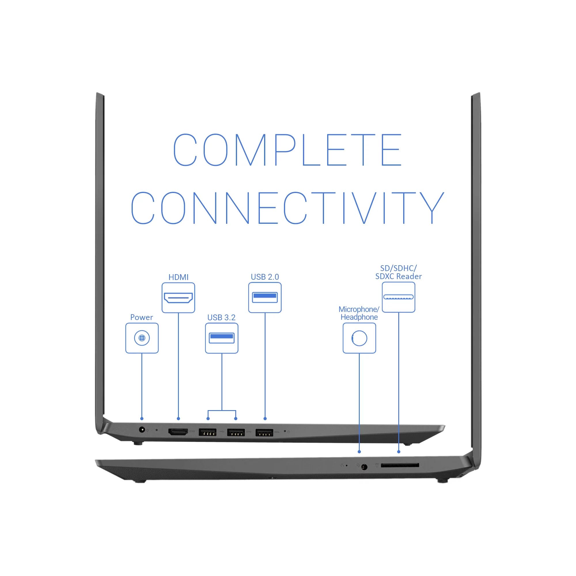 Lenovo V15 Business Laptop, 1TB SSD Storage, Intel Dual-core Processor, 15.6" Anti-Glare Display, Wi-Fi & Bluetooth, SD Card Reader, w/WOWPC Bundle, Windows 11 Pro, Includes 1-Year Microsoft 365