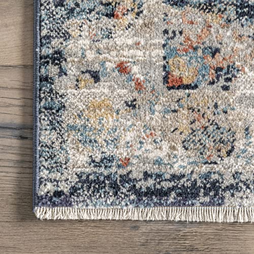 nuLOOM Sawyer Vintage Transitional Area Rug - 2x3 Accent Rug Vintage Multi/Ivory Rugs for Living Room Bedroom Dining Room Entryway Kitchen