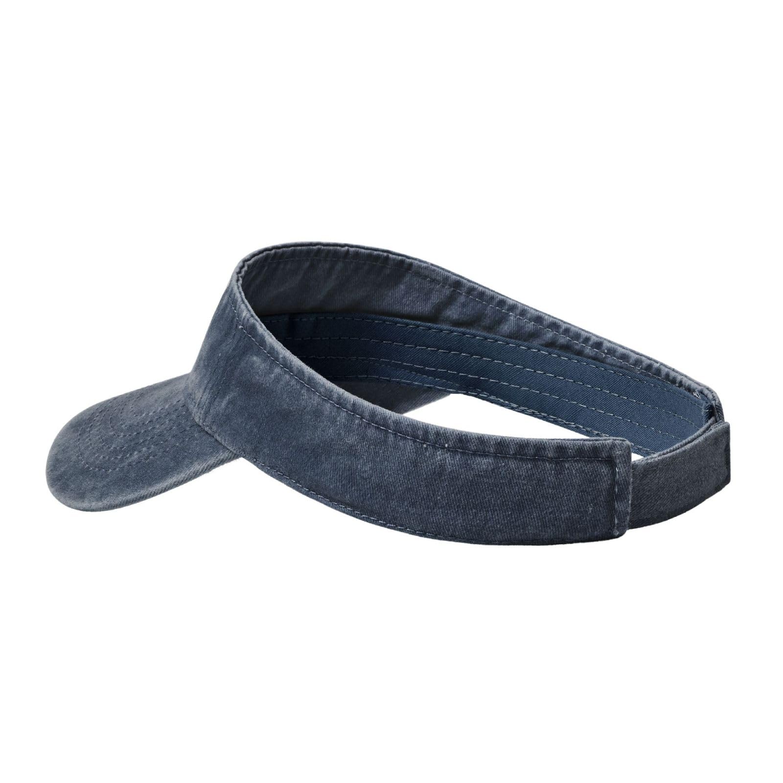 ZEKECE Vintage Make Cuba Great Again Denim Visor Hat for Women Men, Vintage Washed Sun Cap,Navy Blue