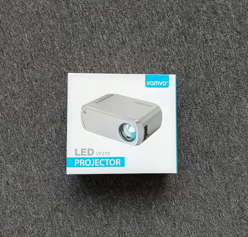 Projector, Vamvo Mini Projector, Home Theater Video Projector,Portable Movie Projector Compatible with TV stick/PS4/HDMI/USB/VGA/AV/Smartphone/TV Box/Laptop/ iOS/Android (Basic)
