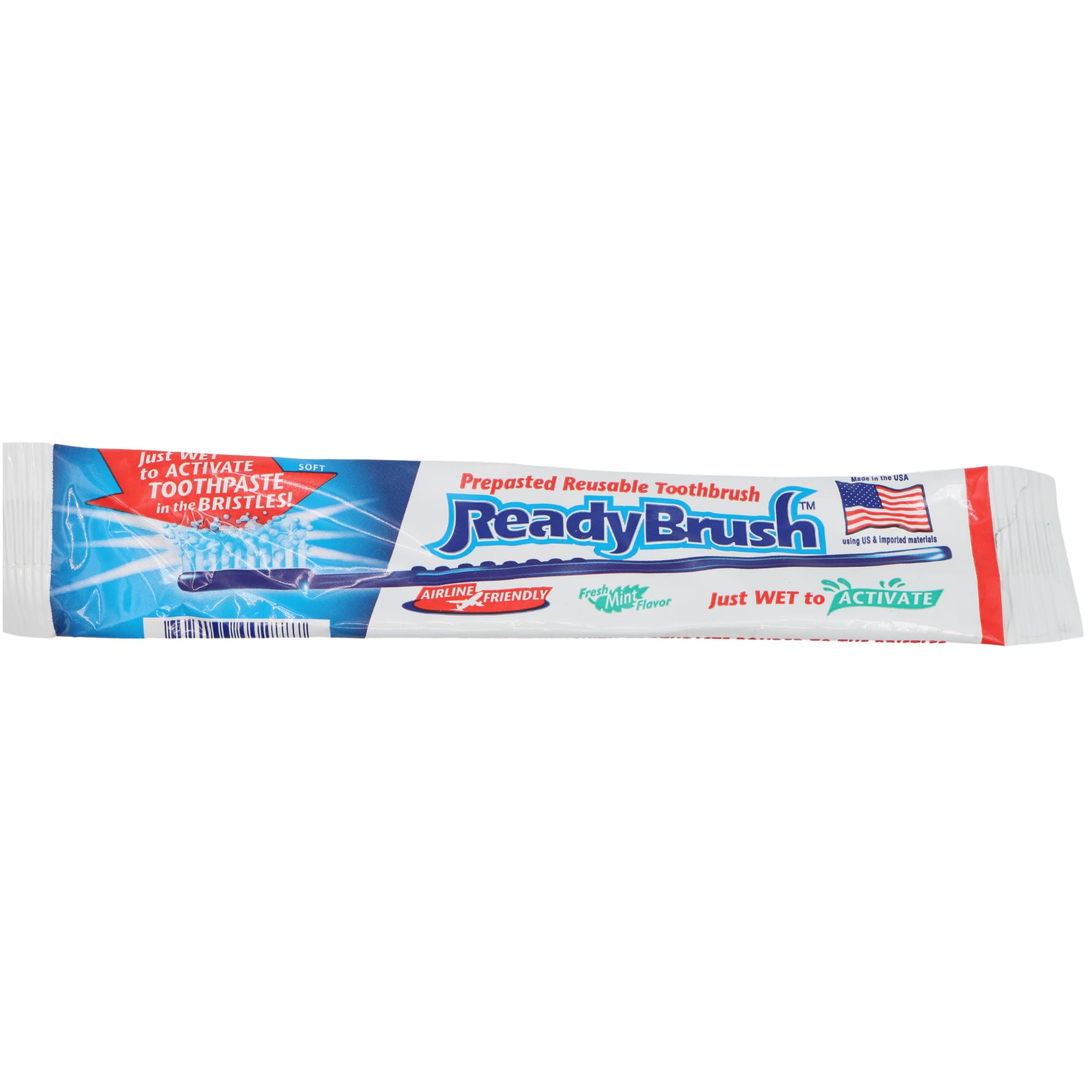 ReadyBrush Prepasted Reusable Toothbrush- 30 Pack- Made in the USA