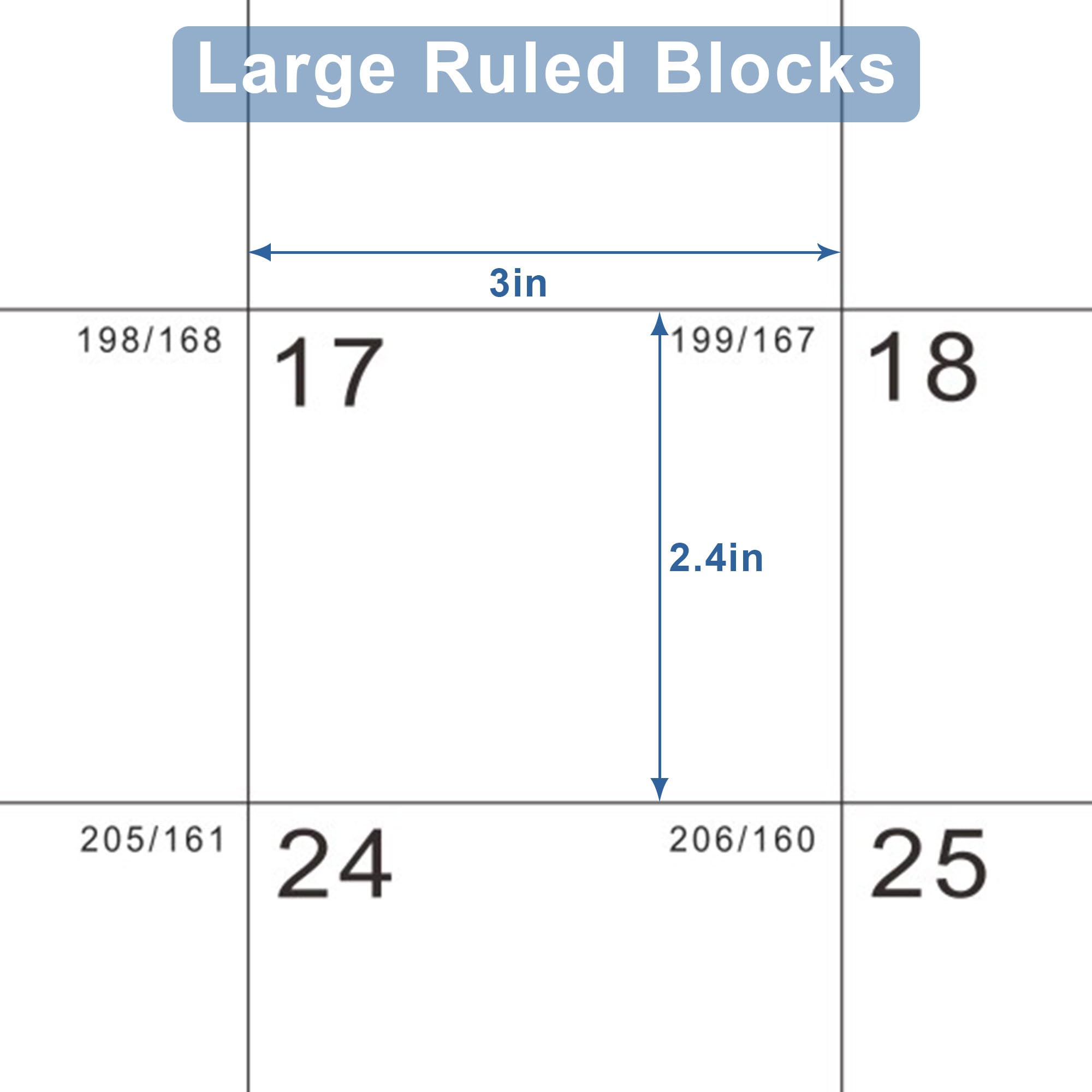 Desk Calendar 2024-2025 Large 22x17, 18 Months Run from July 2024 to December 2025, Desk top Calendar with Notes for Home, Office and School