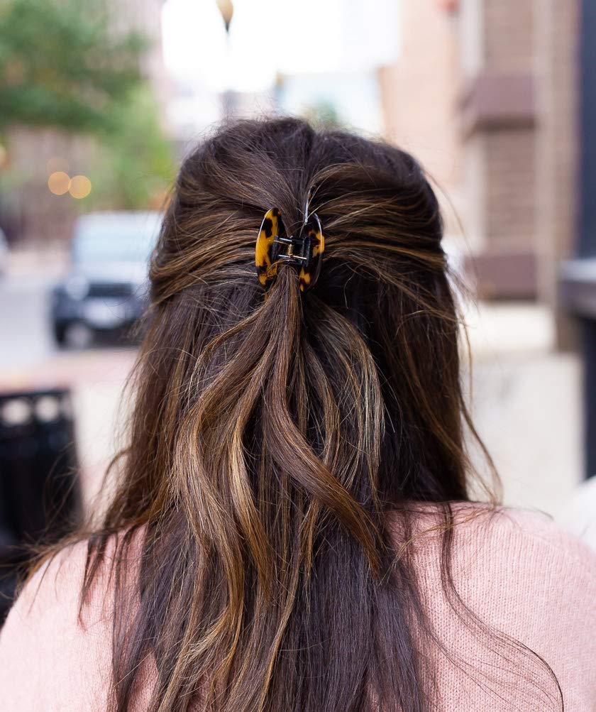 3 Packs Women Medium Hair Clips Tortoise Claw Clips Celluloid Jaw Clips Leopard Print Hair Clamps Fashion Hair Accessories