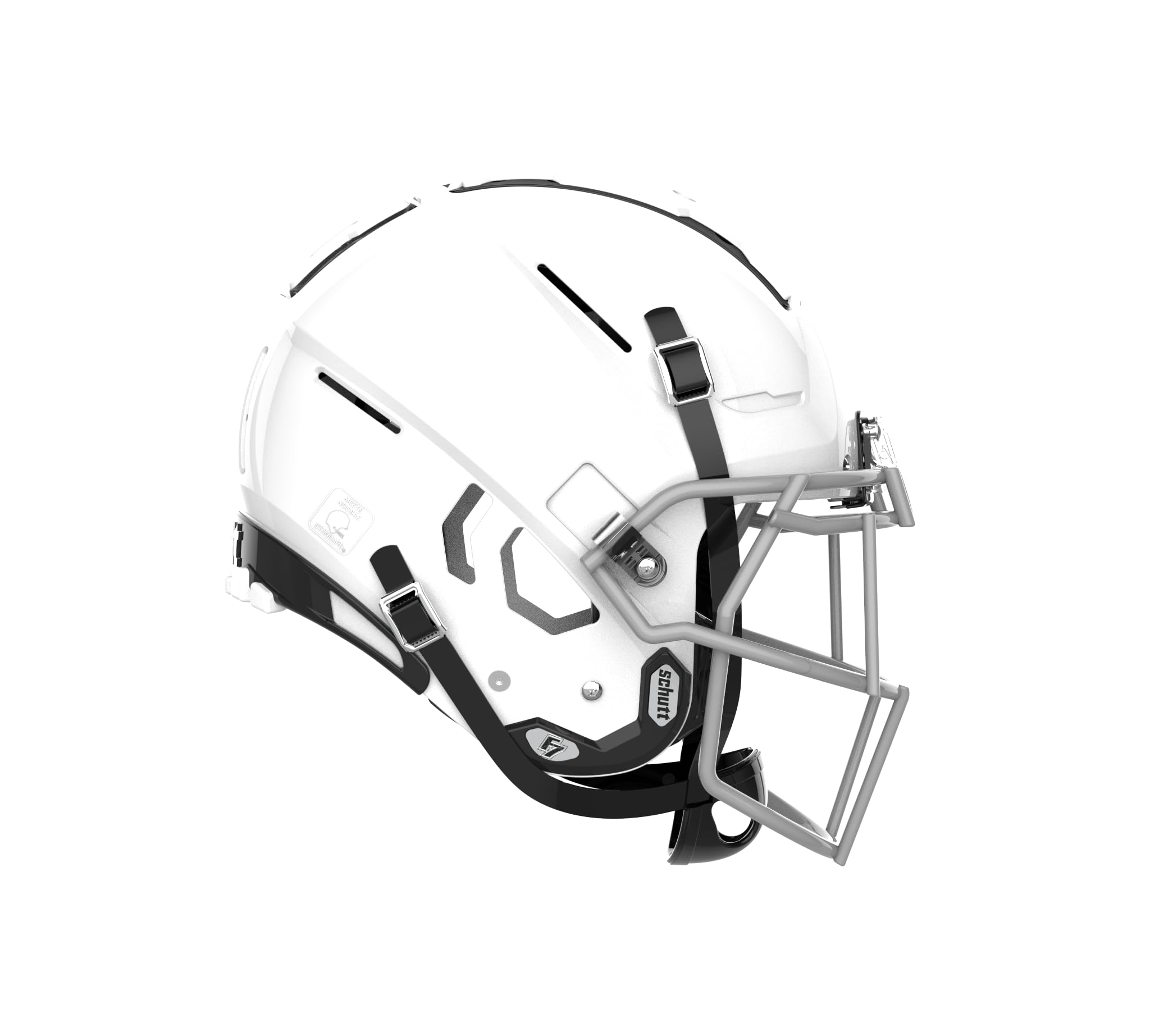Schutt Sports F7 LX1 Youth Football Helmet with Facemask, White, X-Large