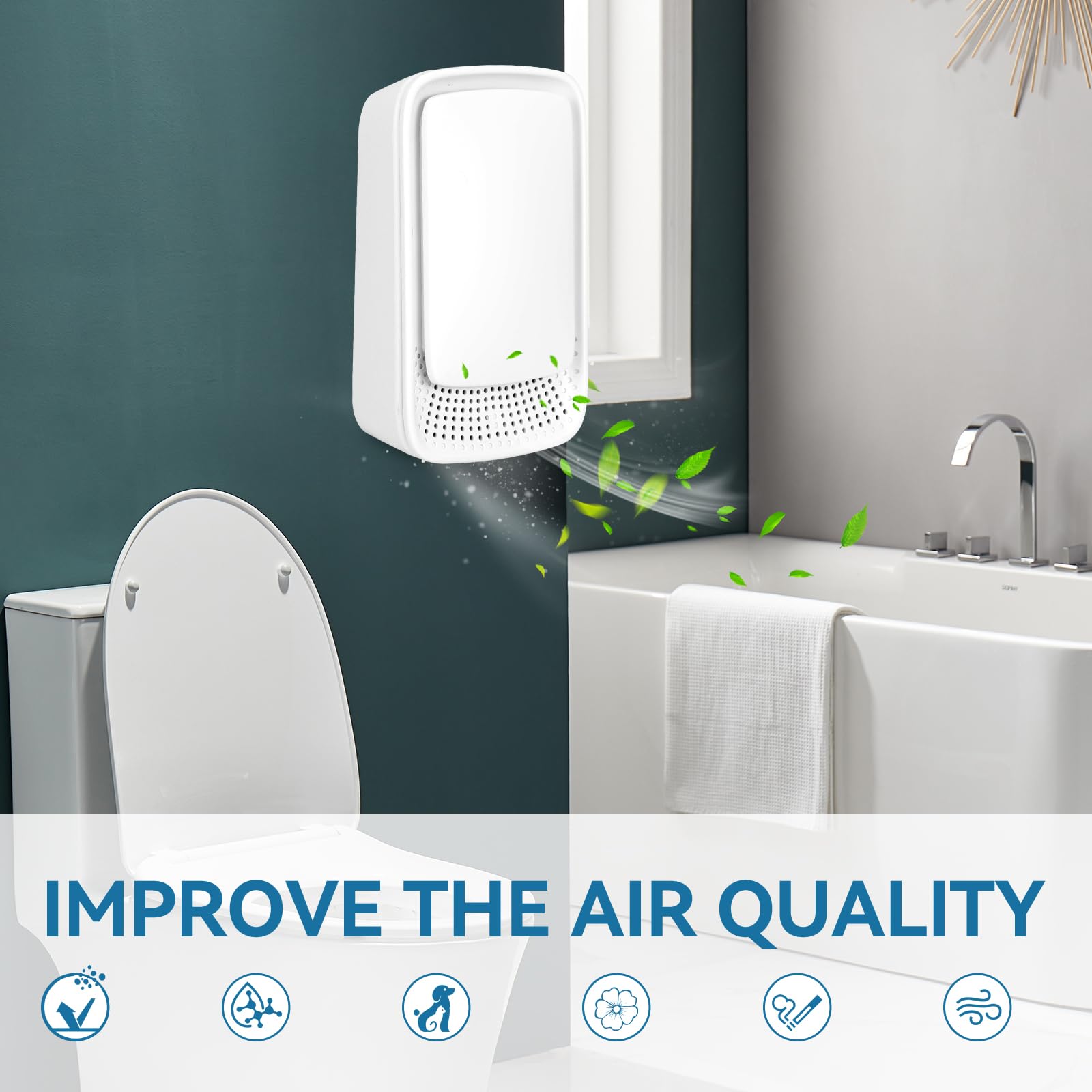 KLVEU Air Purifier Plug In(4Pack), Negative Ion Plug In Air Purifier for Bedroom, Office,Pet Room Portable Air Ionizers for Home