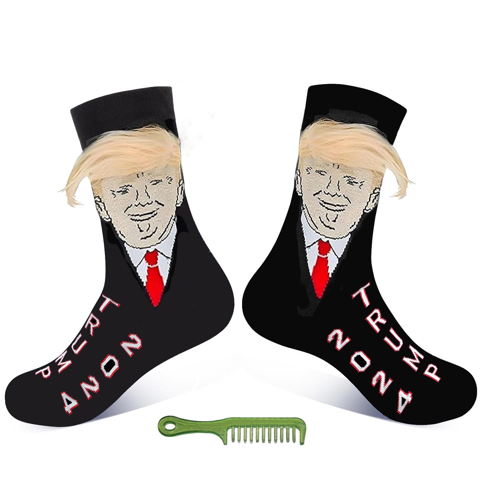 ZHYUAD Funny Trump Unisex Socks Novelty Trump 2024 Stylish Hair Socks Perfect Trump Merchandise Gift