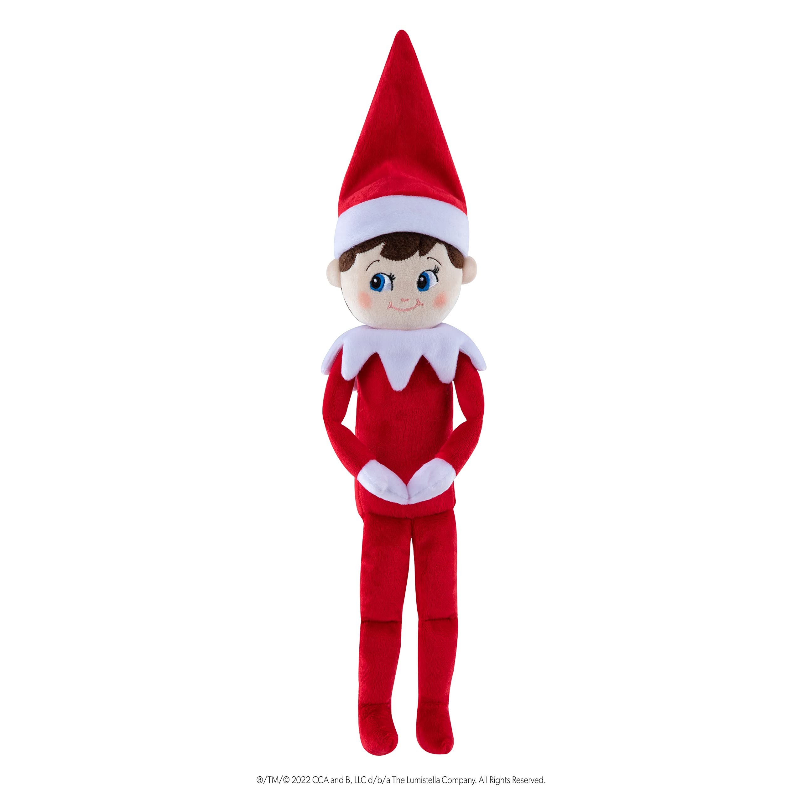 The Elf on the Shelf Plushee Pals - 17-inch The Elf on the Shelf Scout Elf Plush Toys Blue Eyed Boy- Huggable and Lovable Stuffed Elf Plush
