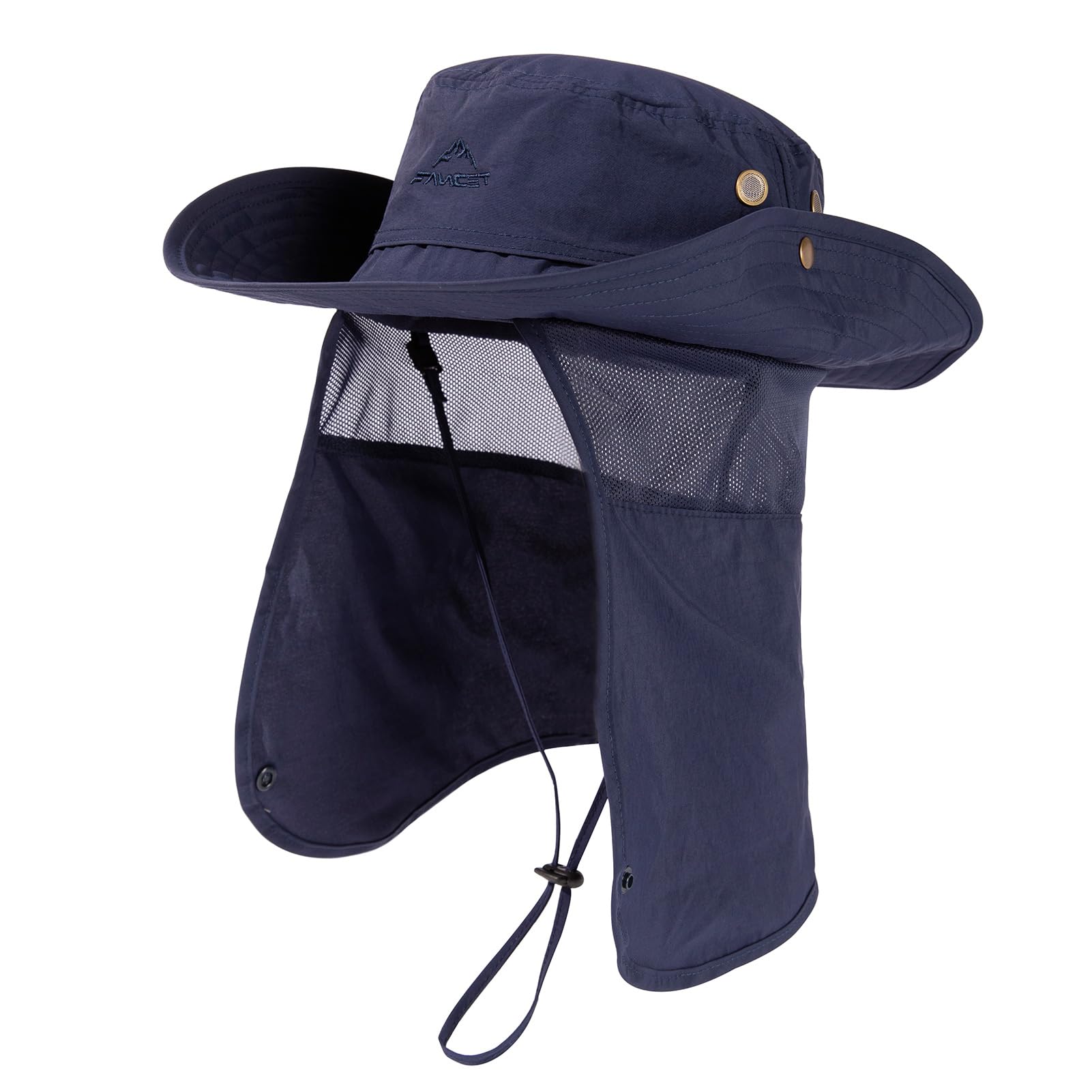 Comhats Sun Hats for Men Neck Cover Flap Protection UPF50+ Wide Brim Summer Boonie Bucket Waterproof Summer Golf Packable Travel Big Head X-Large XX-Large XL XXL Navy Blue