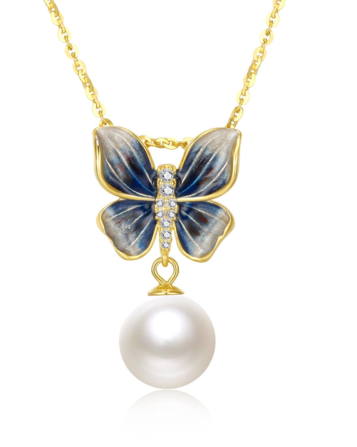 NONNYL Pearl Necklaces Birthday Gifts for Women-Mothers Day Gifts for Mom -Christmas Day Valentines Gifts for Wife Her Wedding Anniversary Jewelry (10-11mm)