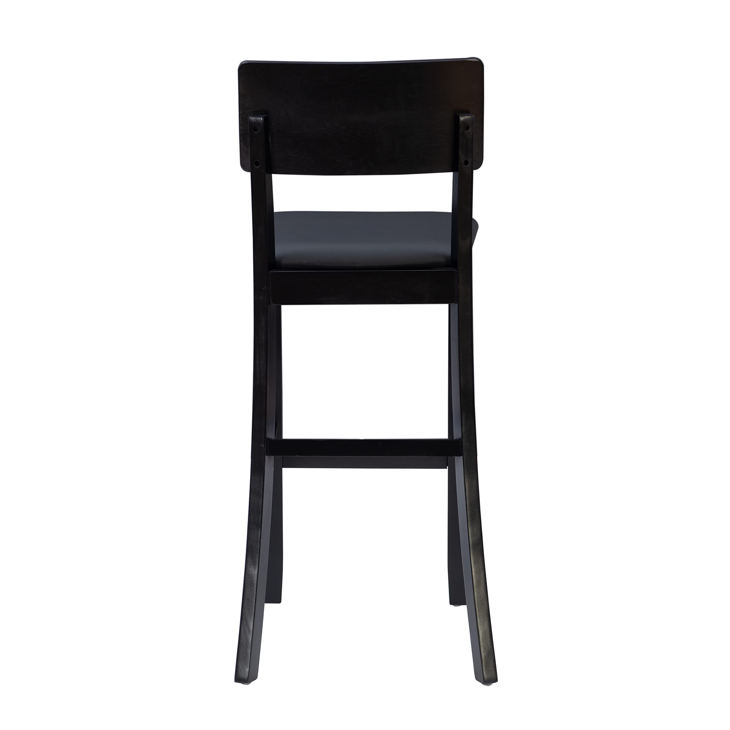 Linon Home Dcor FBA_ Torino Collection Contemporary Bar Stool, 17"W x 20"D x 43"H, Black