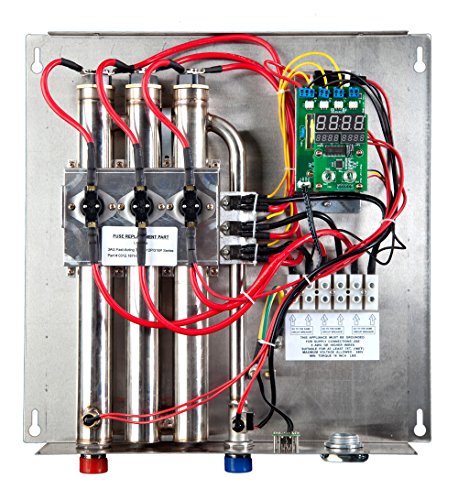 iHeat Tankless AHS18-D 240V 75A 18KW Stainless Steel Enclosure 3/4" MIP 16" by 13.5" by 3.5" Electric Water Heater, 13.7 lb