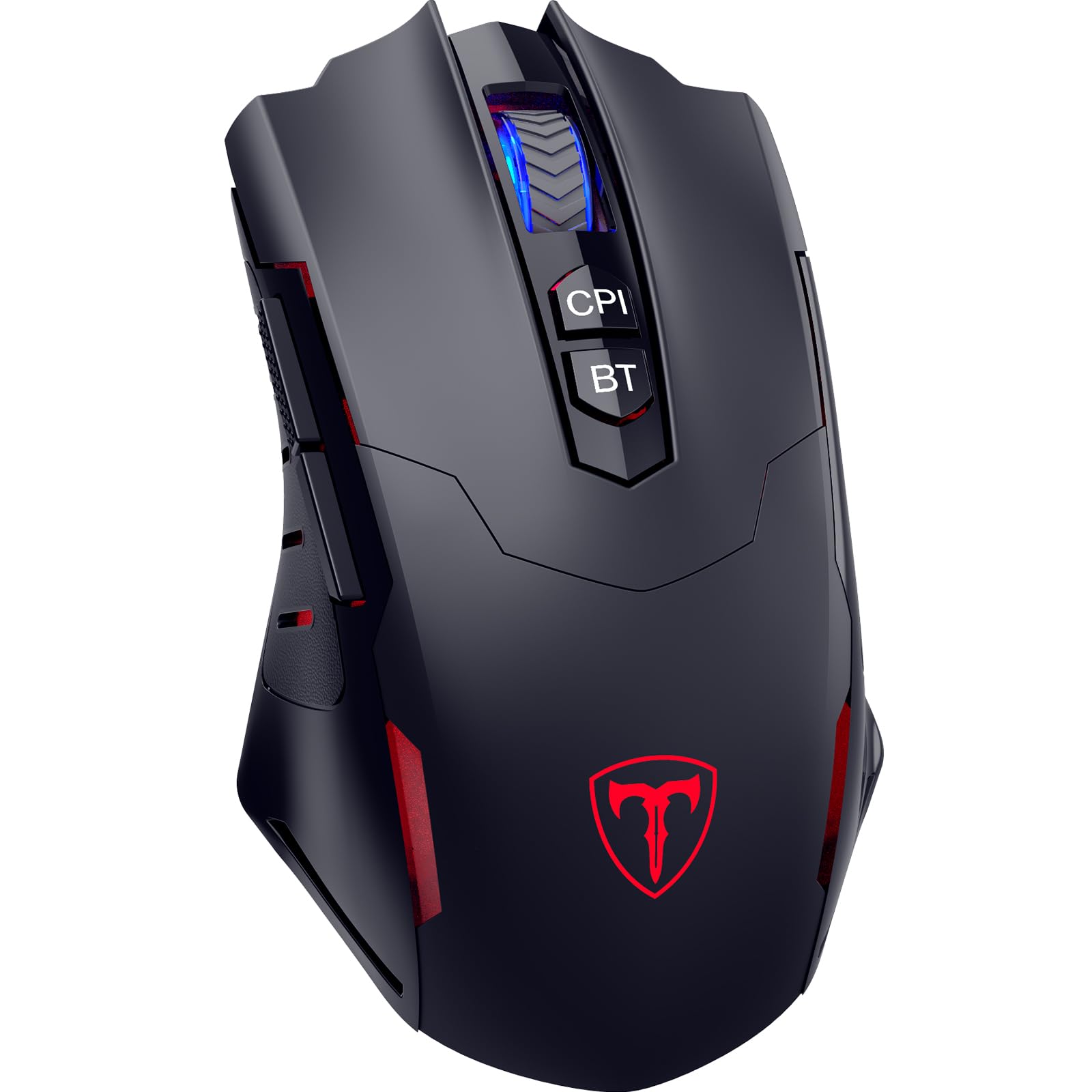 RisoPhy Wireless Gaming Mouse with 8000 DPI, 2.4G & Bluetooth Dual Mode Connection - Ergonomic Design, 7 Programmable Buttons, RGB backlighting, Precision Sensor for PC and Gaming