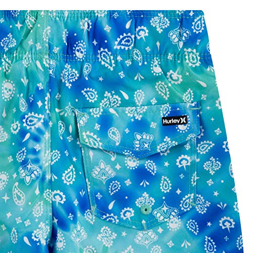 Hurley Boys Printed Pull On Swim Trunks, Aurora Green/Bandana, 4T