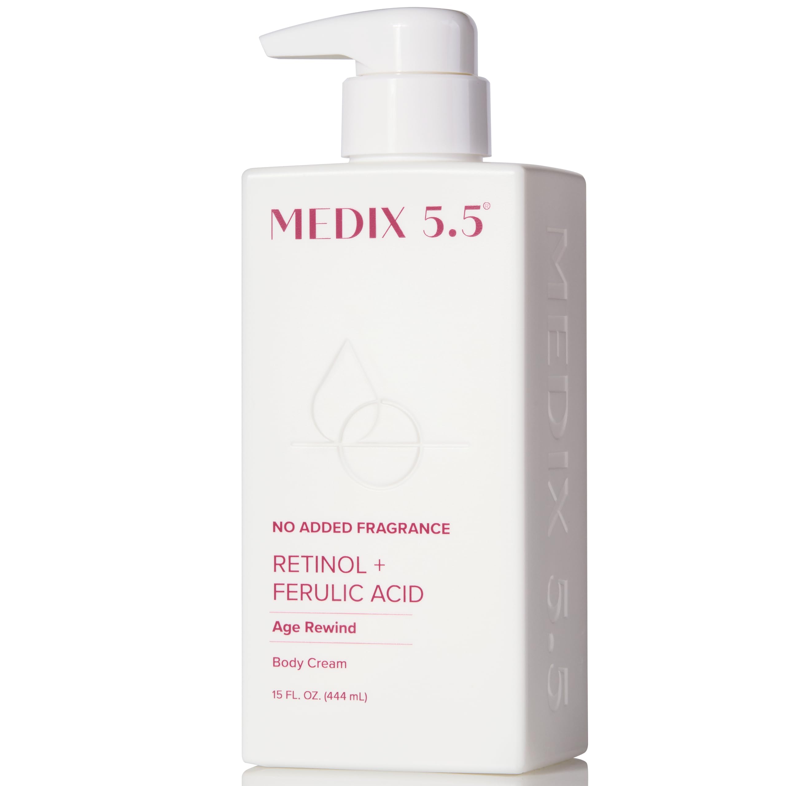 Medix 5.5 Fragrance Free Retinol Body Lotion Crepey Skin Care Treatment | Skin Firming Body & Face Moisturizer | Anti Aging Retinol Cream For Face Targets Crepe Skin, Wrinkles, & Loose Skin, 15 Fl Oz