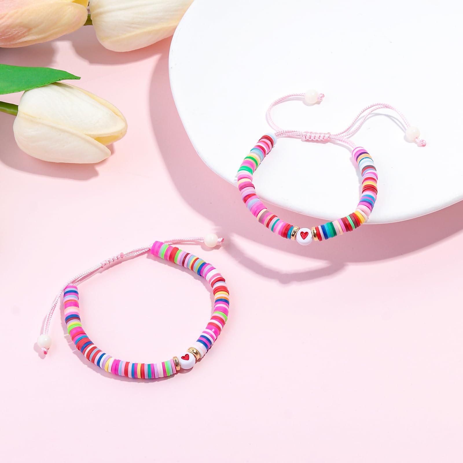 YUZHEJIE First Day of Kindergarten Pre-K Bracelet Mother Daughter Matching Bracelets Back to School Clay Beads Bracelets Jewelry Gifts (Colorful-Back to School)