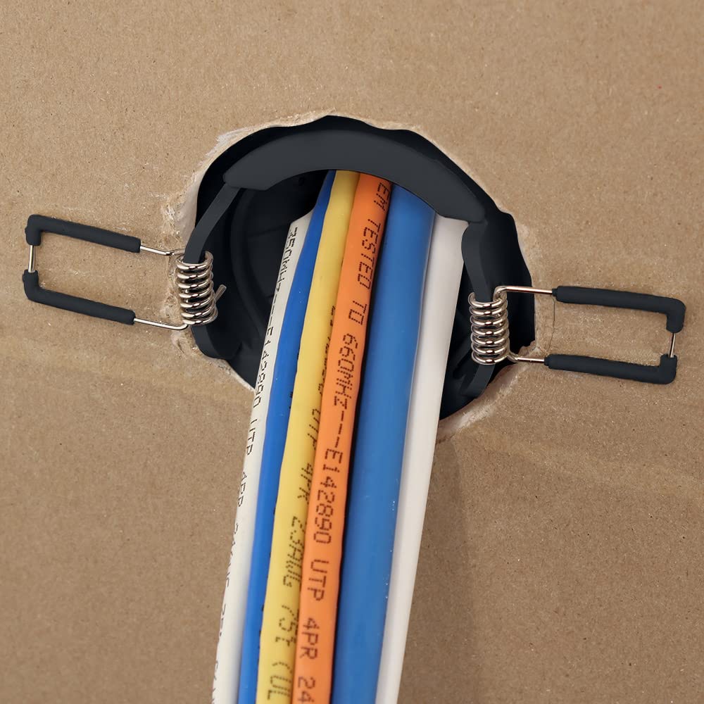 Construct Pro Speedy Spring-Lock Cable Pass Through Port | 2 inch Diameter | Black CON6061SPZ