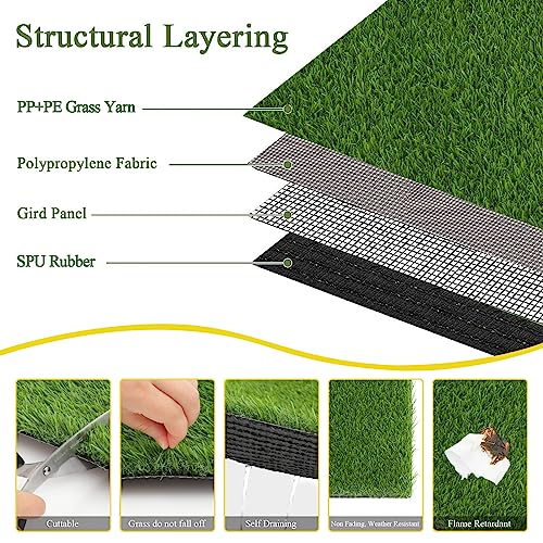 SHACOS Artificial Grass Table Runner - 1x5 Feet, 1.2 inch Outdoor Fake Turf Mat Grass Rug for Table, Home, Patio, Wall, Garden, Yard Decor