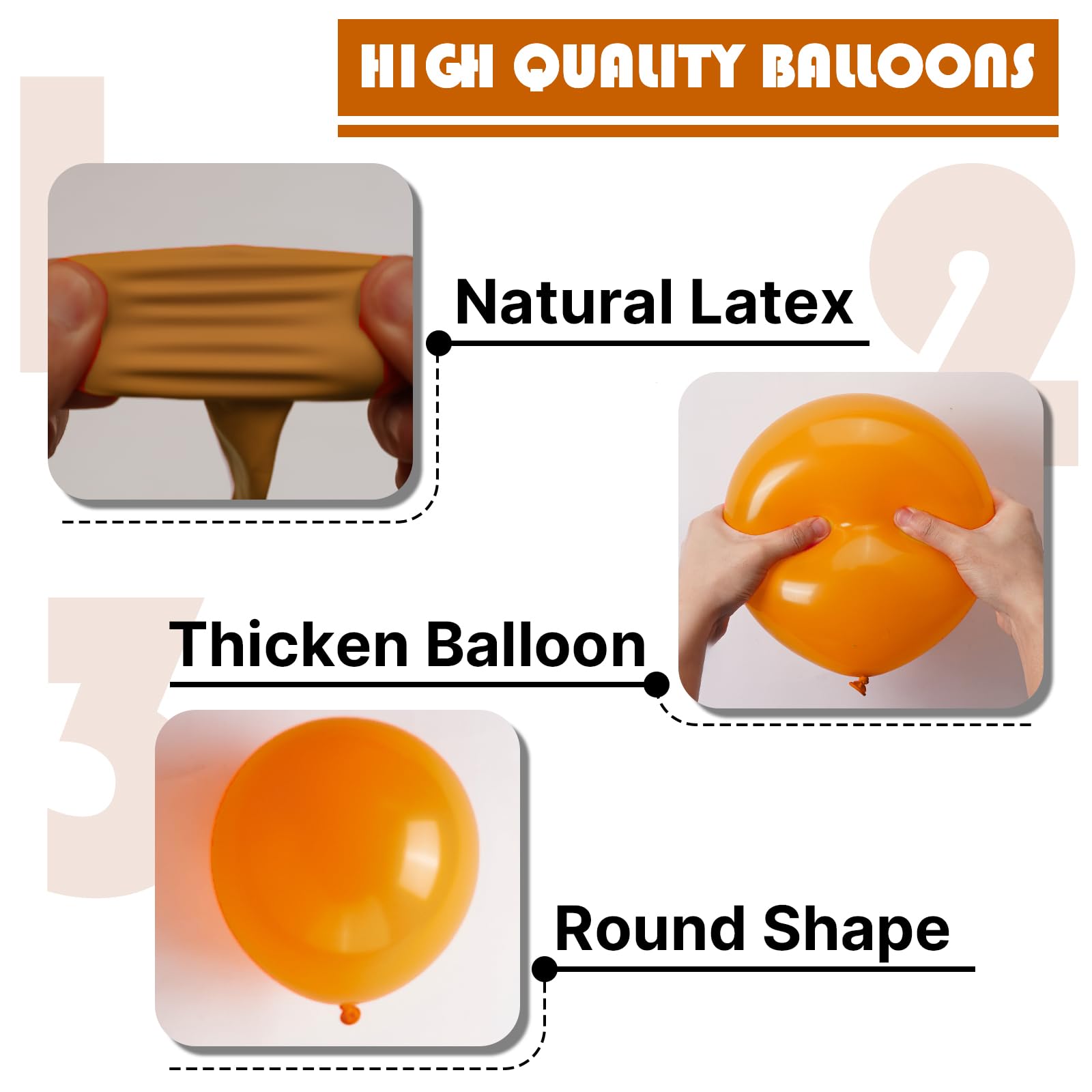 PartyWoo Burnt Orange Balloons 152 pcs Orange Balloons Different Sizes Pack of 18 12 10 5 Inch Terracotta Balloon Garland Arch Kit for Thanksgiving Halloween Fall Birthday Party Decorations Orange-F53