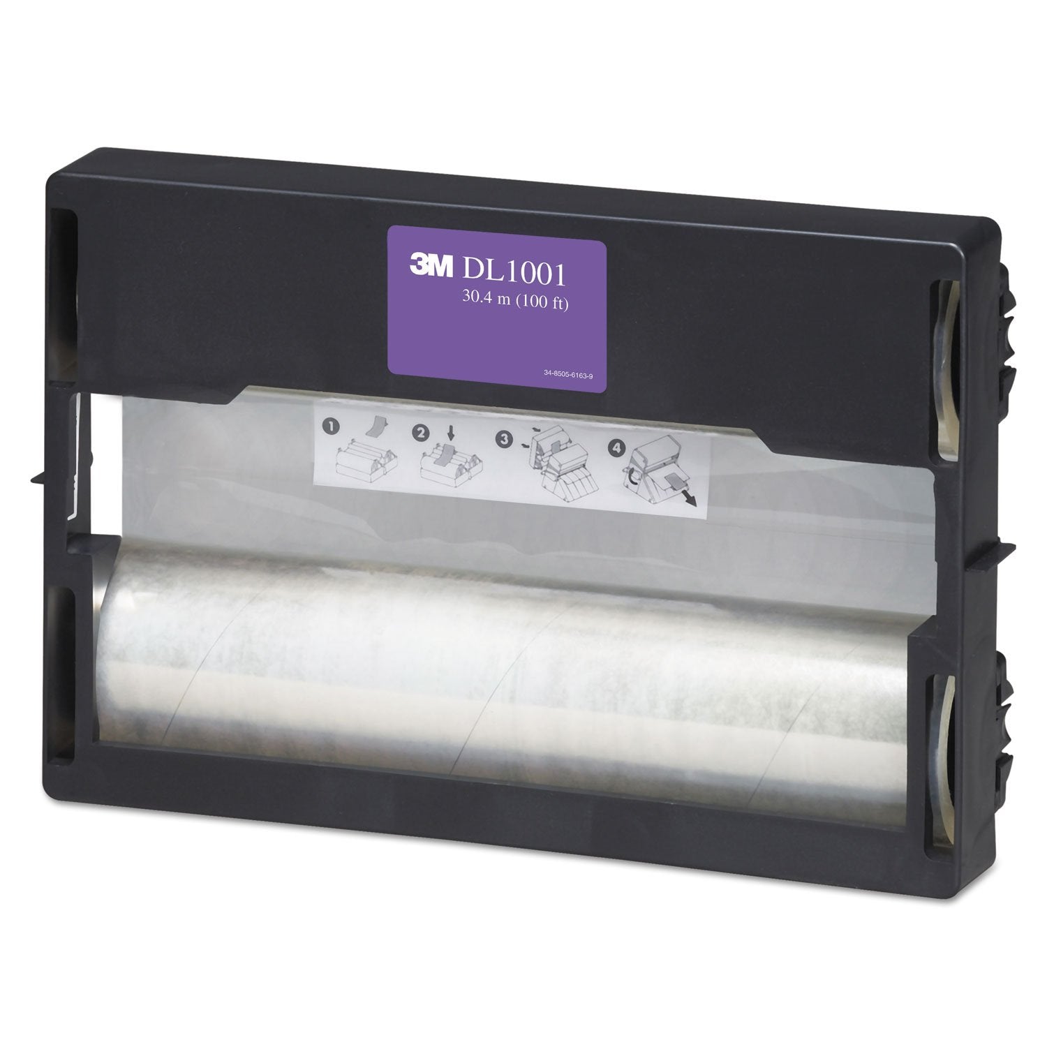 3M Dual Laminate Refill, 12 Inches x 100 Feet Roll, Heat-Free Laminating (DL1001)