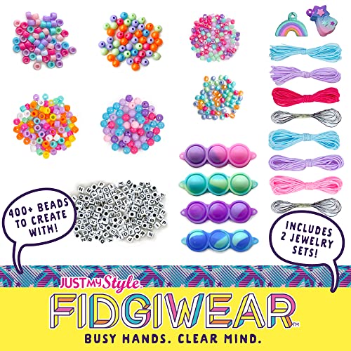 Just My Style Fidgiwear Cosmic D.I.Y. Squish & Pop Jewelry, Create Your Own Fidget Jewelry, Includes Squishy Charms & Fidget Toys, Bracelet Making Kit for Girls, Bead Kit for Kids Ages 6, 7, 8, 9