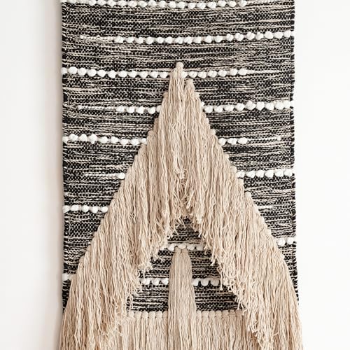 Decorful Handcrafted Macrame Wall Hanging 18" x 40" - Large Boho Wall Art Tapestry - Woven Wall Decor for Living Room, Bedroom - Bohemian Home Decoration with Natural Cotton Fiber