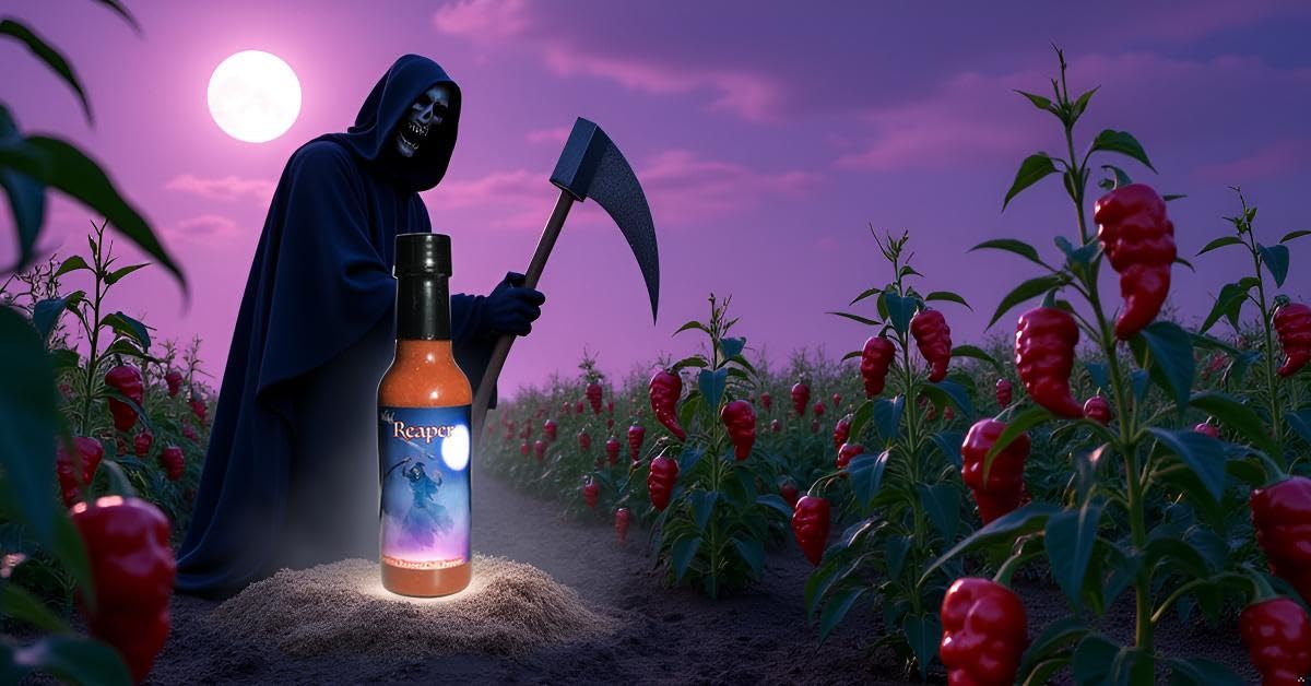 Wicked Tickle & Wicked Reaper World's Hottest Spice Gift Set – Carolina Reaper, Ghost Pepper, and Scorpion Chili Products Plus Free Sauce