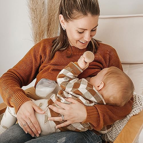 haakaa Manual Breast Pump Breastfeeding Pump with Food Grade Silicone Cap (Blush) 4oz/100ml