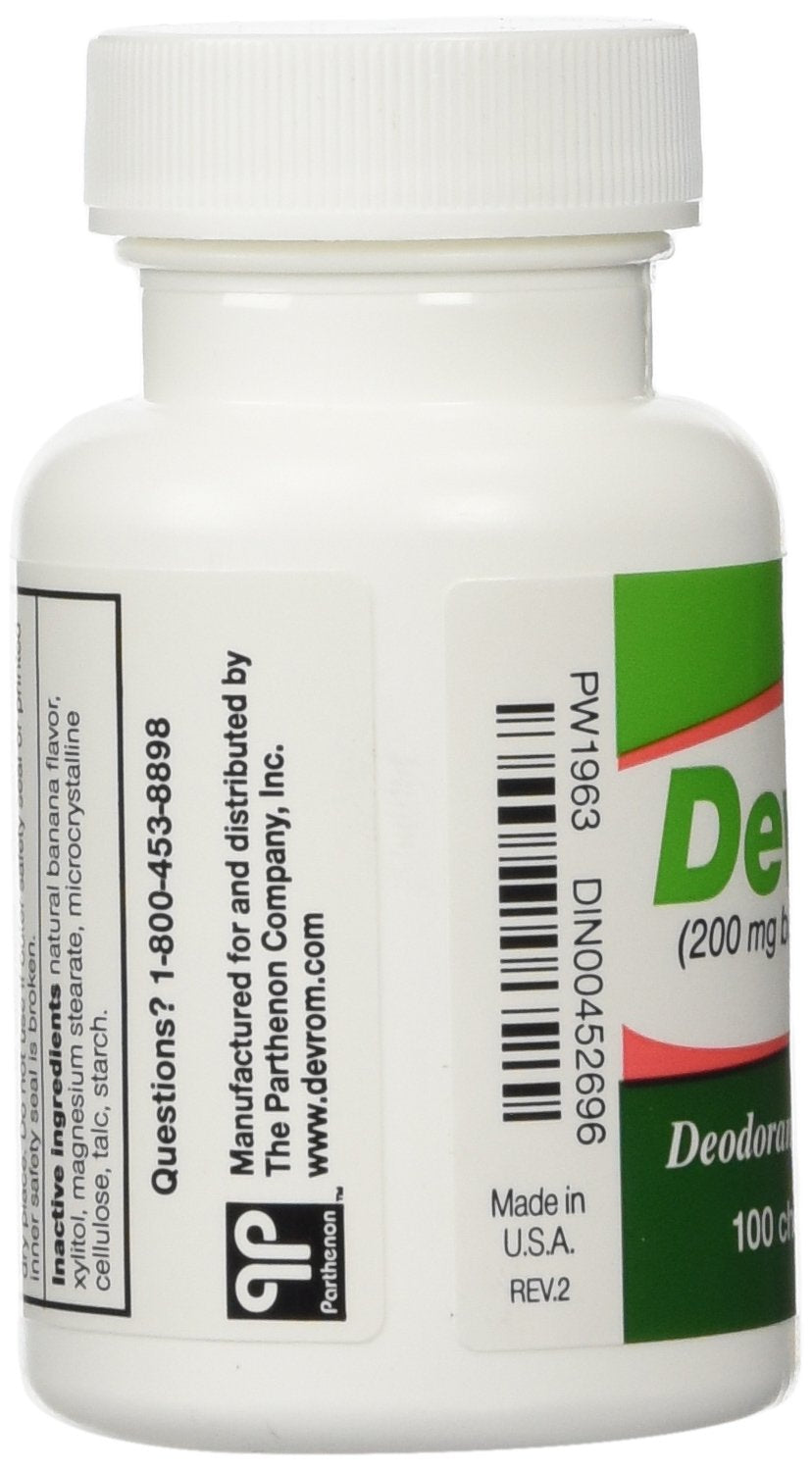 DEVROM Tablets (Internal Deoderant)200MG 100chewable tablets