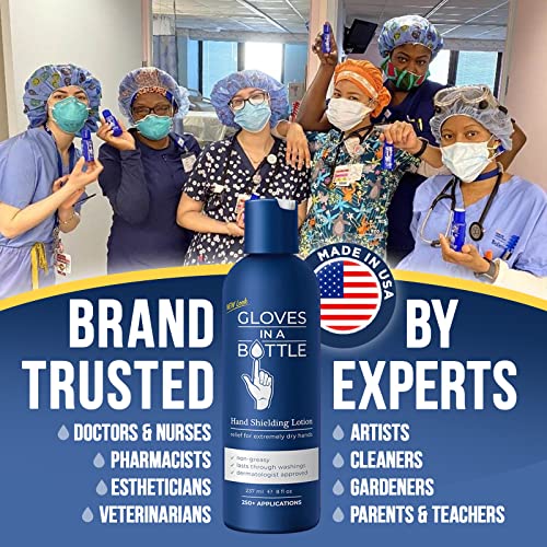 Gloves In A Bottle Shielding Lotion, Relief for Eczema and Psoriasis, (8 Fl Oz) with Pump